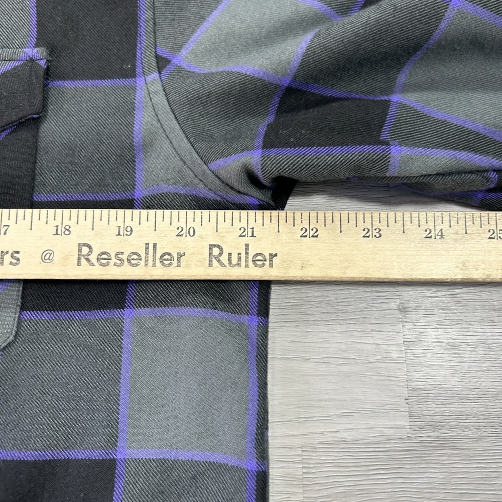 Dixxon Flannel Co Shirt Mens Medium Gray Plaid Flannel Long Sleeve Button Up - Picture 6 of 7